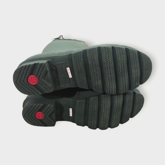 Hunter Women's Original Tall Hunter Pull On Green Rain Boots Size 7 - Picture 8 of 11